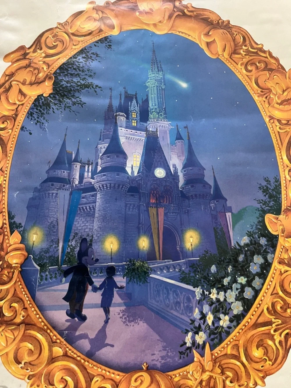 WALT DISNEY WORLD Gold 25th Anniversary Collectible Poster Print Castle 16x20" - Picture 7 of 9